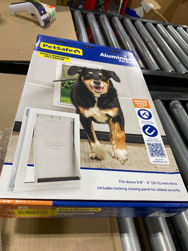 Photo 1 of PetSafe Medium Freedom Aluminum Pet Door, Premium White