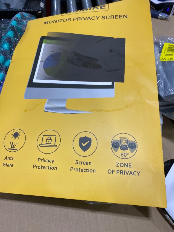 Photo 1 of 24 inch Computer Privacy Screen Filter - Suitable for 16:9 Aspect Ratio Widescreen Monitor - Blue Light Filter - Anti-Glare & Anti-Scratch Protector Film (24" Widescreen (16:9))