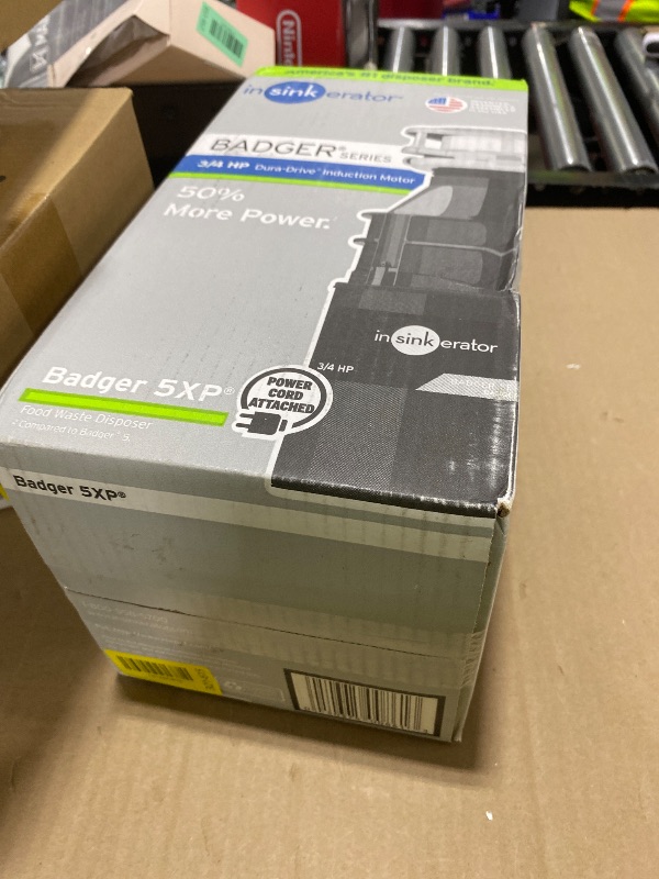 Photo 1 of InSinkErator Badger 5XP Garbage Disposal with Power Cord, Standard Series 3/4 HP Continuous Feed Food Waste Disposer, Badger 5XP W/C