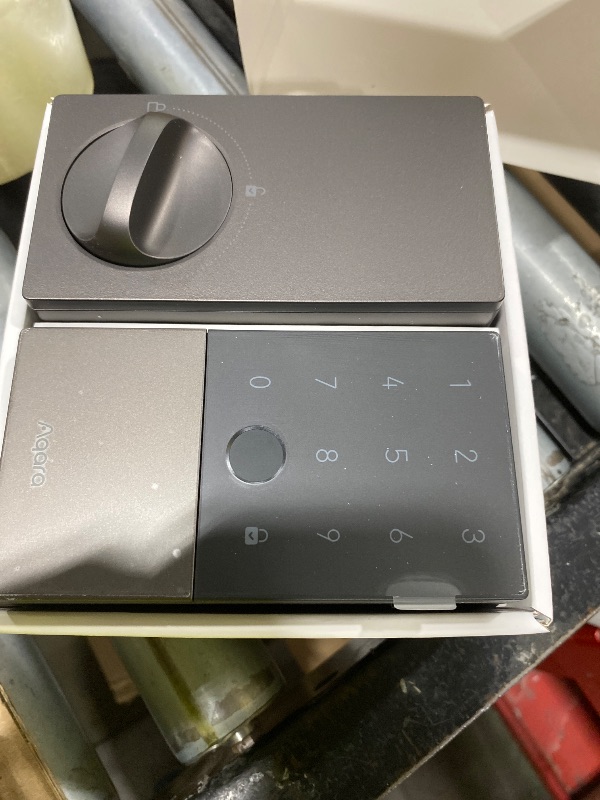 Photo 1 of Aqara Smart Lock U100, Fingerprint Keyless Entry Door Lock with Apple Home Key, Touchscreen Keypad, Bluetooth Electronic Deadbolt, IP65 Weatherproof, Supports Apple HomeKit, Alexa, Google, IFTTT, Gray