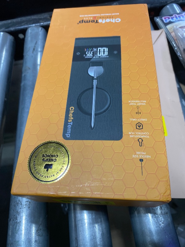 Photo 1 of ChefsTemp ProTemp 2 Plus Needle Probe Wireless Meat Thermometer with Temperature Controller Unlimited Range Bluetooth & WiFi Enabled Smart Cooking Smoker Grilling BBQ Oven Kitchen (Stand + 1 Probe)