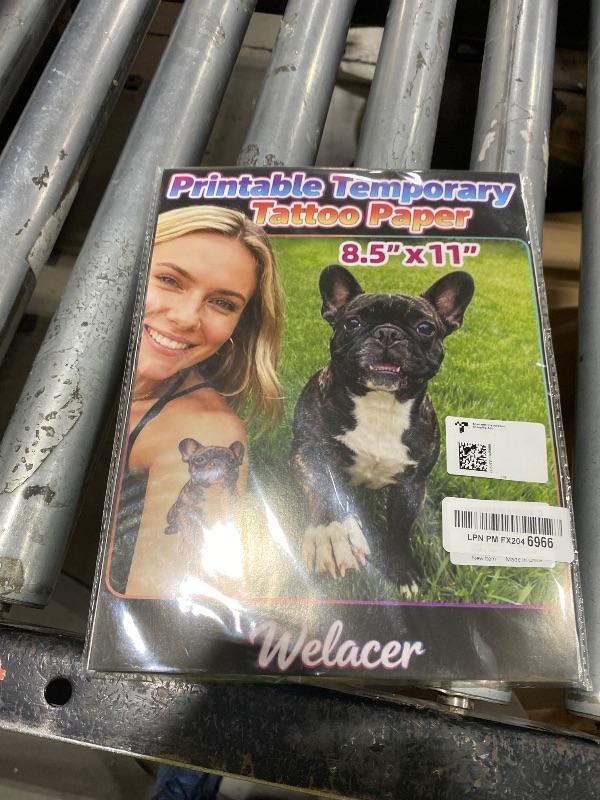 Photo 1 of Welacer Printable Temporary Tattoo Paper for Inkjet Printer – 8.5"x11", 15 Sheets – Custom Tattoo Transfer Paper for Valentines Day Gifts, Kids, Adults, Halloween, Christmas, Party, Festival