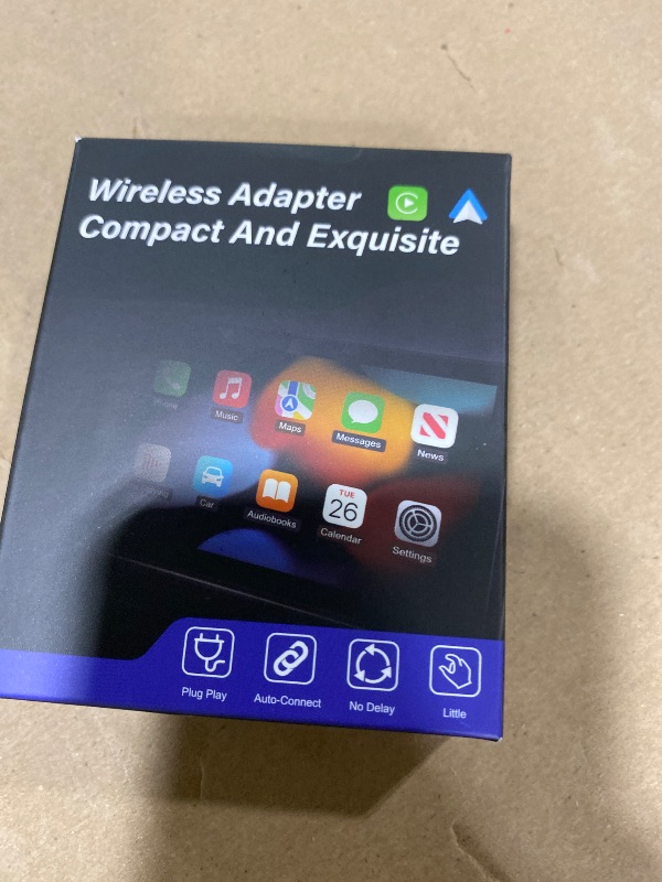 Photo 1 of 2026 Wireless CarPlay Adapter for iPhone ? Android Auto Mini Wired to Wireless Apple Car Play Adapter Plug & Play Compatible for iPhone iOS 10+ Android 11+ with After 2016 Cars