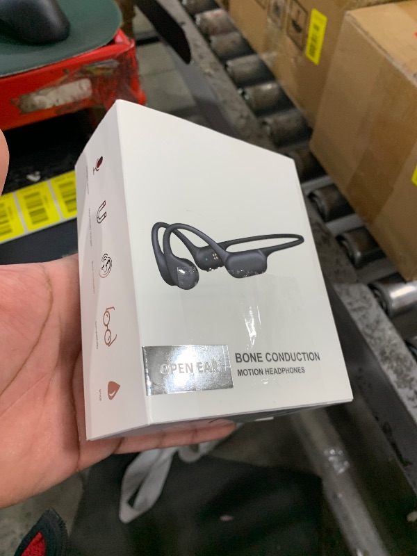 Photo 1 of Roujune Bone Conduction Headphones IPX8 Waterproof Swimming Headphones Open Ear Headphones with MP3 Mode 32GB Memory 8H Playtime Bluetooth 5.4 Ear Buds Secure Fit for Running and Fitness (Gray)