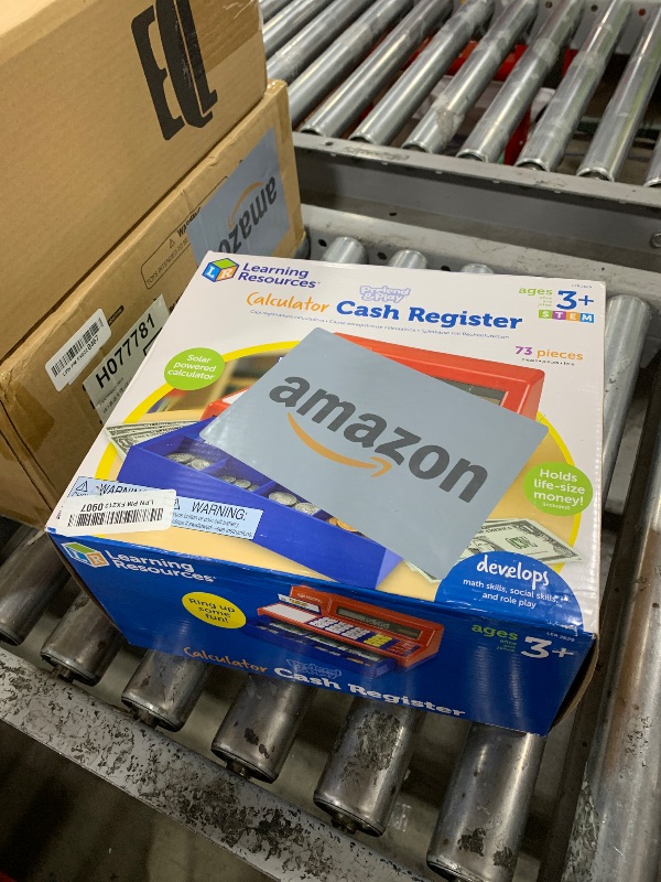 Photo 1 of Learning Resources Pretend & Play Calculator Cash Register Toy - Gift for Kids, Toddler Toys, Play Money & Credit Card, Shopping Store Playset, Educational Preschool Activities