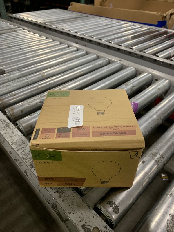 Photo 1 of (4 Pack) G25 Incandescent Incandescent Light Bulb 2700K Soft Light, Decorative Globe Light Bulbs,E26 Medium Base, Perfect for Pendant Bathroom/Vanity Mirror Makeup, Dimmable. (White-Finish, 25-Watt)