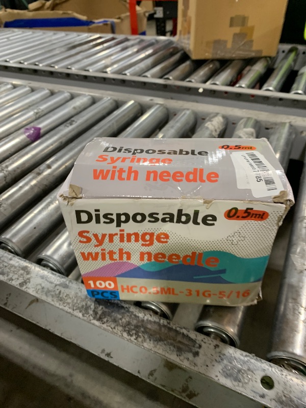 Photo 1 of 0.5ML Syringe, Lab Supplies Syringes 31G 5/16 Inch, Individually Wrapped, Pack of 100