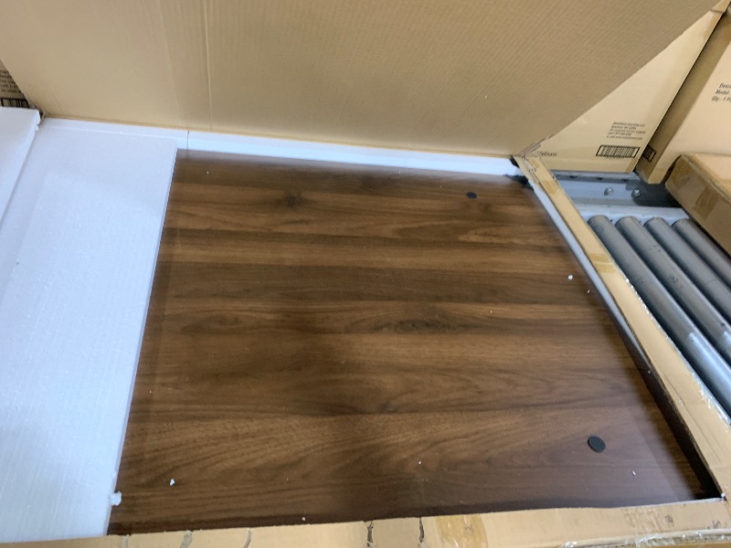 Photo 1 of 2-Tier Washer Dryer Countertop, Wood Laundry Countertop with Edge, 54" x 27.5" Top Cover for Laundry Machine, Washer and Dryer Wood Shelf Topper for Laundry Room Counter Storage Organization, Walnut
