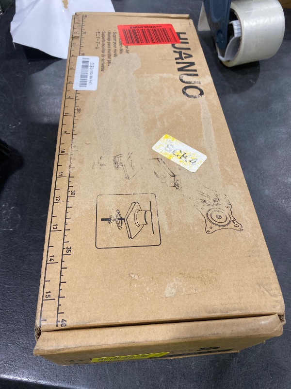 Photo 1 of HUANUO FlowLift™ Single Monitor Mount, 13 to 32 Inch Monitor Arm, Adjustable Monitor Stand, Vesa Mount with Clamp and Grommet Base - Fits 4.4 to 19.8lbs LCD Computer Monitors