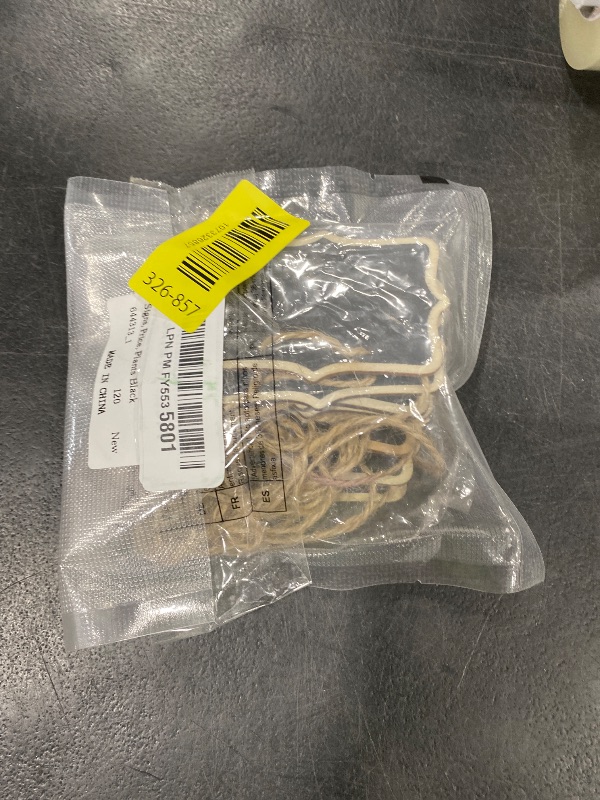 Photo 1 of 10 Pcs Mini Chalkboard Signs for Food Reusable Small Hanging Chalk Board Sign Erasable, Double-Sided Food Labels for Party Buffet Wooden Name Tags for Message Board Signs, Price, Plants Black