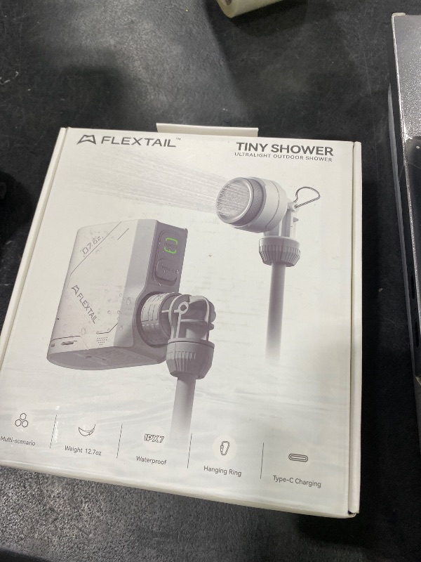 Photo 1 of FLEXTAILGEAR Tiny Shower Portable Shower for Camping, Rechargeable Camping Outdoor Shower, Portable Shower Pump for Hiking, Waterproof Outdoor Camp Pump, Car wash, Pet Cleaning, Beach Vacations