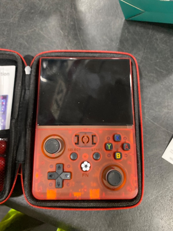 Photo 1 of Newest R36MAX ? 4.5 Inch Retro Handheld Game Console,1024x768 IPS HD Screen,128G Built-in 22000+ Classic Game,Portable Open Source Linux System,4000mAh Battery with Arcade Joysticks*2 (Red)