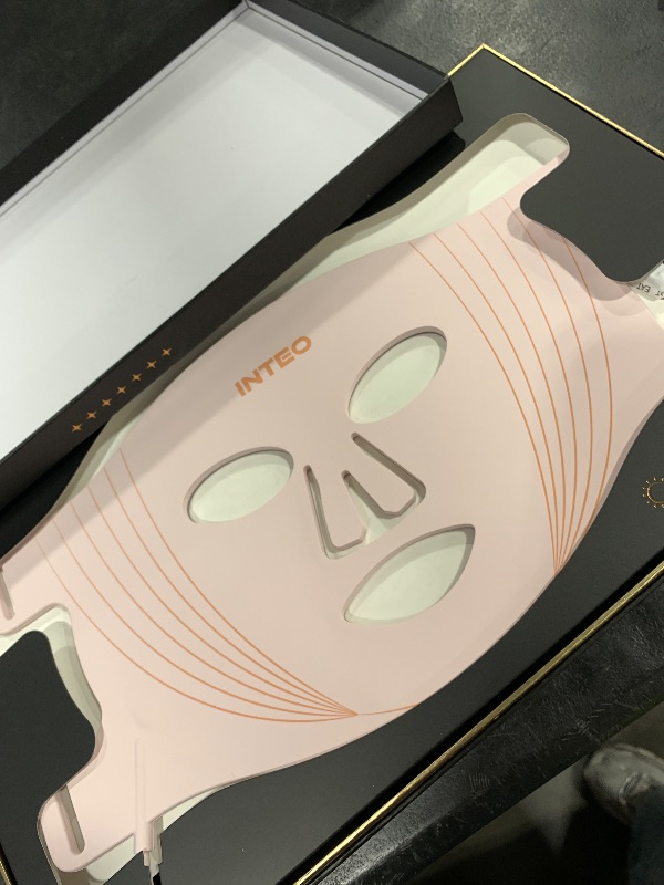 Photo 1 of INTEO Red Light Therapy for Face, 3 Modes Portable Led Face Mask Light Therapy with Remote, Infrared Light Mask with Timing Function, Led Light Therapy At Home, Pink