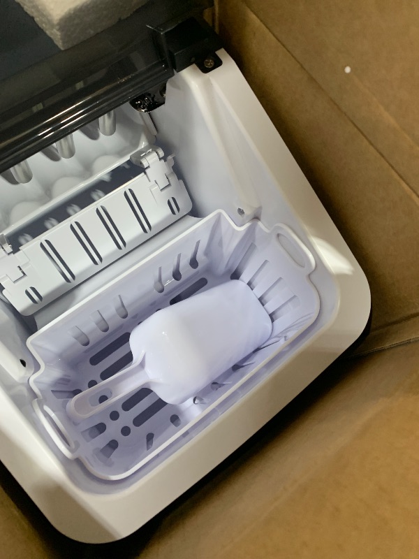Photo 1 of Aeitto Ice Maker Countertop 26lbs/24H, Ice Machine 8 Ice Cubes Ready in 6 Mins, 2 Sizes of Bullet Ice Portable Ice Makers with Basket & Scoop, Auto Self-Cleaning for Home/Kitchen/Office Stainless