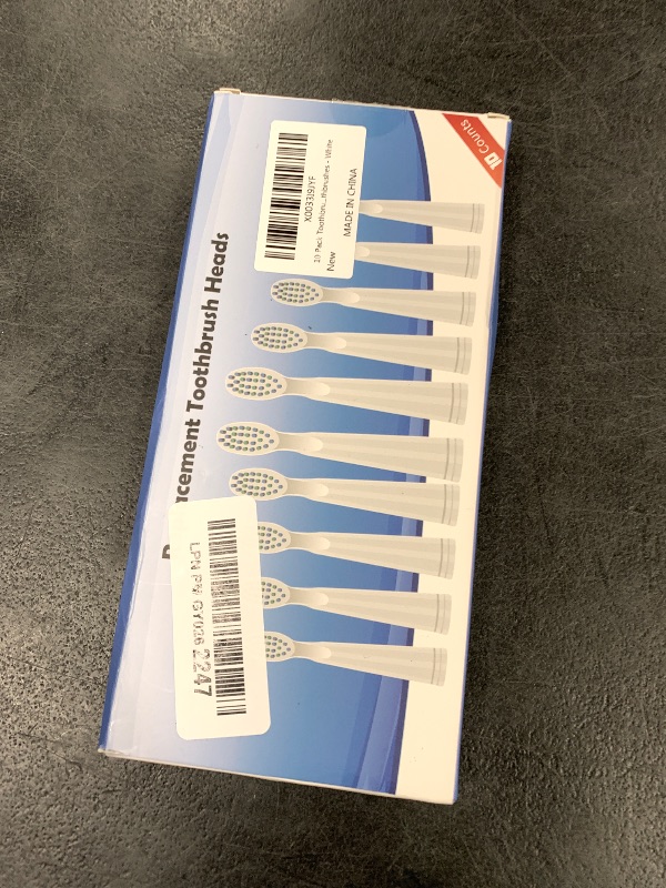 Photo 1 of 10 Pack Toothbrush Replacement Heads Compatible with Fairywill FW-D1/D3/D7/D8/507/508/551/917/959, ATMOKO, Gloridea, Sboly, WOVIDA, YUNCHI Sonic Electric Toothbrushes - White