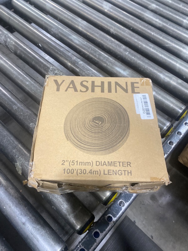 Photo 1 of YASHINE PVC Drain HOSE 2"*100ft, Pool Backwash Hose, Heavy Duty Reinforced Blue PVC Lay Flat Water, For Swimming Drain Pools and Clean Filters, with 2 Clamp
