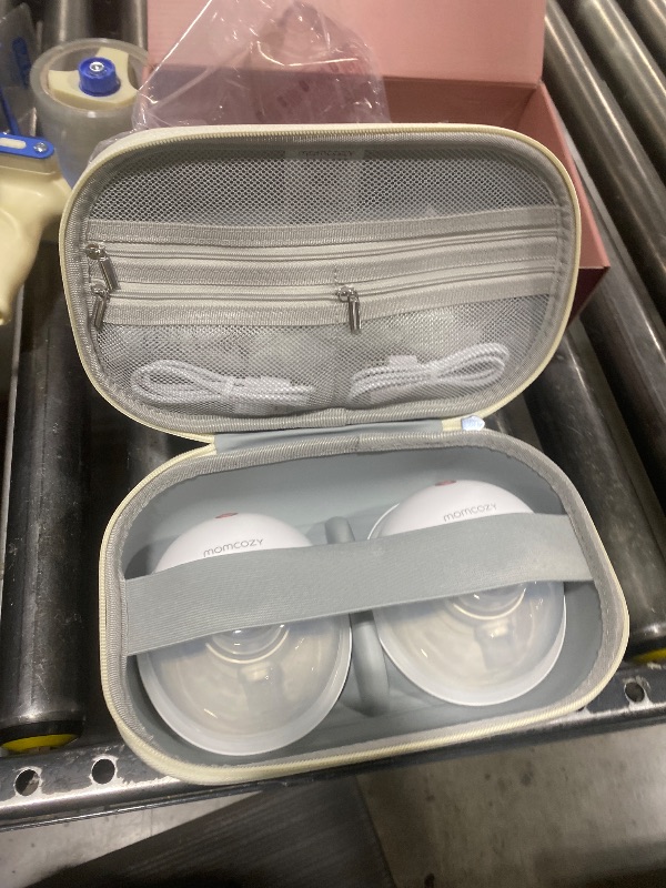 Photo 1 of Momcozy M5 Smart APP Controlled Wearable Breast Pump, Hands-Free Wireless Electric Pump, 3 Modes 9 Suction Levels, BPA-Free, Portable Lightweight, 24mm Flange, 2-Pack Quill Gray