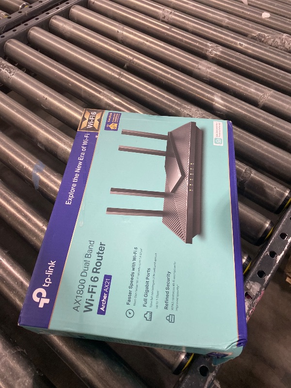 Photo 1 of TP-Link AX1800 WiFi 6 Router (Archer AX21) – Dual Band Wireless Internet, Gigabit, Easy Mesh, Works with Alexa - A Certified for Humans Device, Free Expert Support