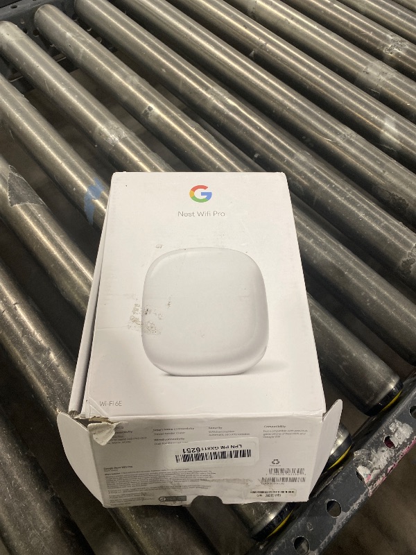 Photo 1 of Google Nest WiFi Pro - Wi-Fi 6E - Reliable Home Wi-Fi System with Fast Speed and Whole Home Coverage - Mesh Router - Snow