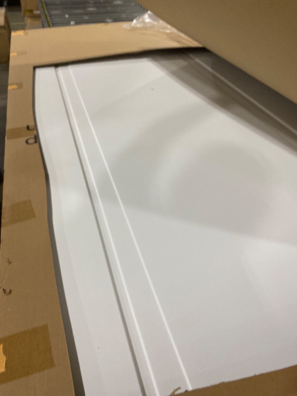 Photo 1 of JUBEST 36"x84" Concealed Barn Door with Soft Close Hardware Kits, White Primed Solid Core Hidden Door for Opening 32"-34"x80", 1 Flat Panel with 2 Steps, Matte Black Square Ladder Pull and Flush Pull