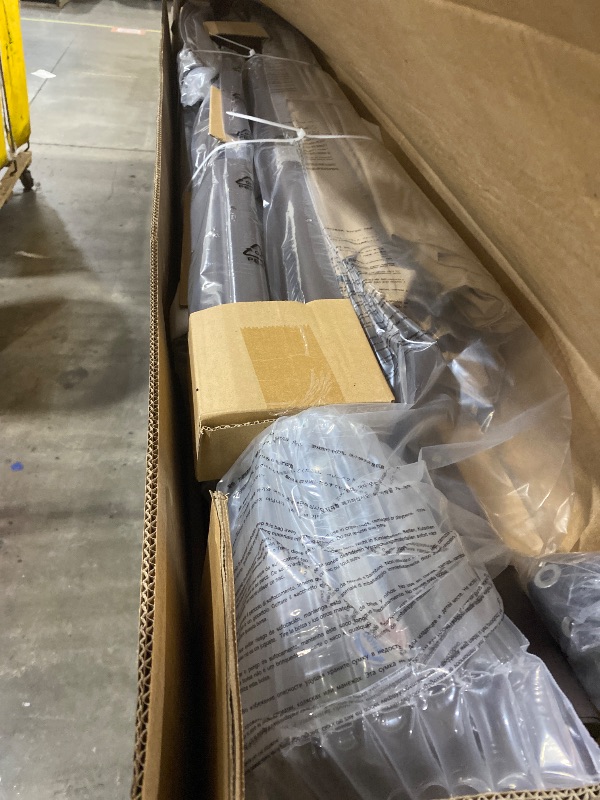 Photo 1 of Gianna 10ft Offset Hanging Outdoor Patio Umbrella with Base Stand Rotate and Tilt, 8 Ribs, UV Protection for Pool Garden Backyard Market, Gray