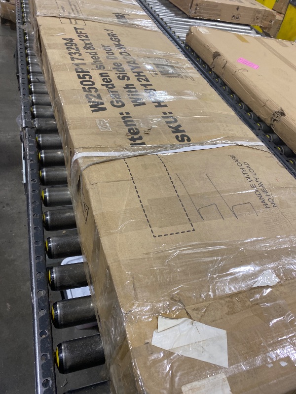 Photo 1 of Outdoor Storage Shed 8 X 12 Ft Large Metal Tool Sheds, Heavy Duty Storage House With Sliding Doors With Air Vent For Backyard Patio Lawn To Store Bikes, Tools, Lawnmowers Grey Grey Rectangular No