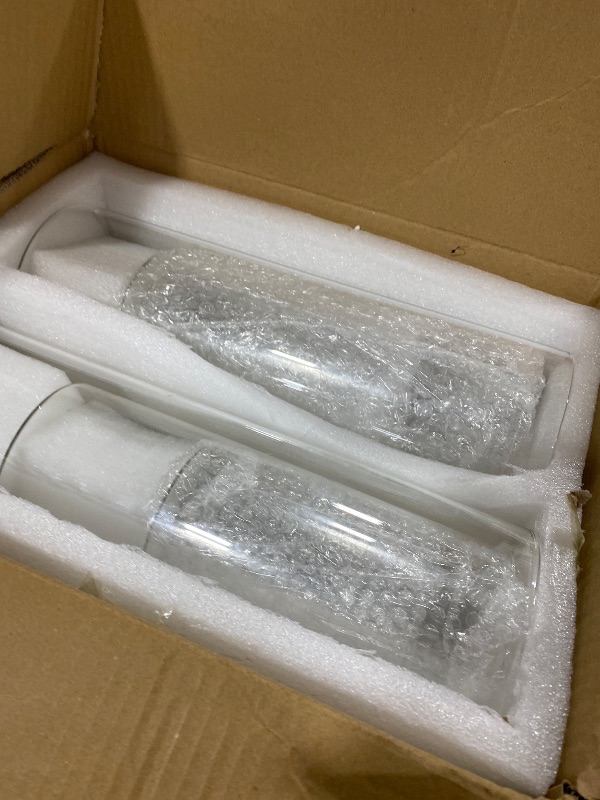 Photo 1 of 48 Pack Thick Glass Cylinder Vases 4,6,9,12 Inch Tall Clear Flower Vase Hurricane Floating Candle Holder for Table Centerpiece Wedding Home Decor
