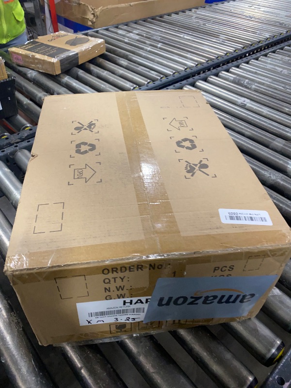 Photo 1 of DLLT Caged Ceiling Fan with Lights: 26" Bladeless Fandelier Ceiling Fans with Light and Remote - Black Industrial Chandelier Enclosed Fan Light for Bedroon Living Dining Room Kitchen