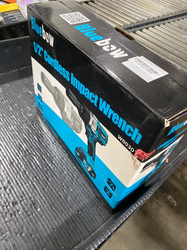 Photo 1 of 1/2 Inch Cordless Impact Wrench, 900 Ft-lbs (1200 N·m) High Torque Brushless Impact Driver Gun, 2300 RPM, 2×4.0 Ah Batteries, LED Light, 4 Sockets, Variable Speed Power Tool for Car & Tire Removal