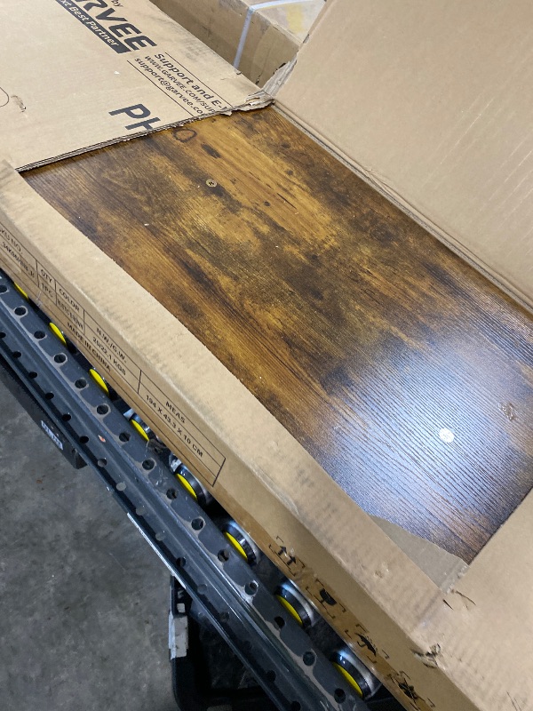 Photo 1 of Garvee King Size Bed Frame with Shelf Headboard and Charging Station, Industrial Upholstered Platform Bed with Outlets, Heavy Duty Metal Slats Support, No Box Spring Needed, Easy Assembly