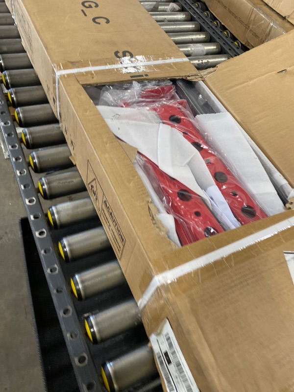 Photo 1 of Garvee All-in-One Smith Machine Home Gym – Power Rack, Squat Cage, Dual Lat Pulldown, Cable Crossover & Adjustable Bench – Compact Full-Body Strength Trainer, Red & Black Set