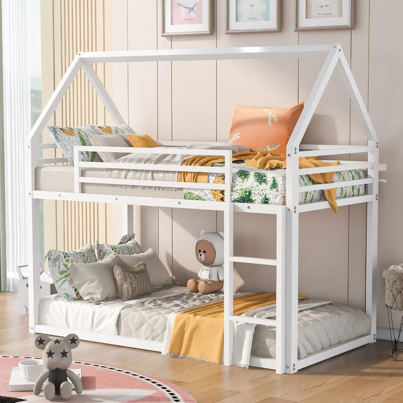 Photo 1 of Twin House Bunk Bed-White