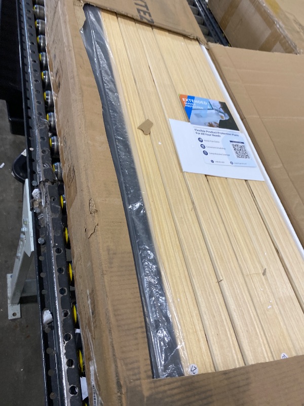 Photo 1 of Garvee King Size Bohemian Platform Bed Frame with Rattan Storage Headboard Adjustable LED Lights Solid Wood Support No Box Spring Needed Noise Free