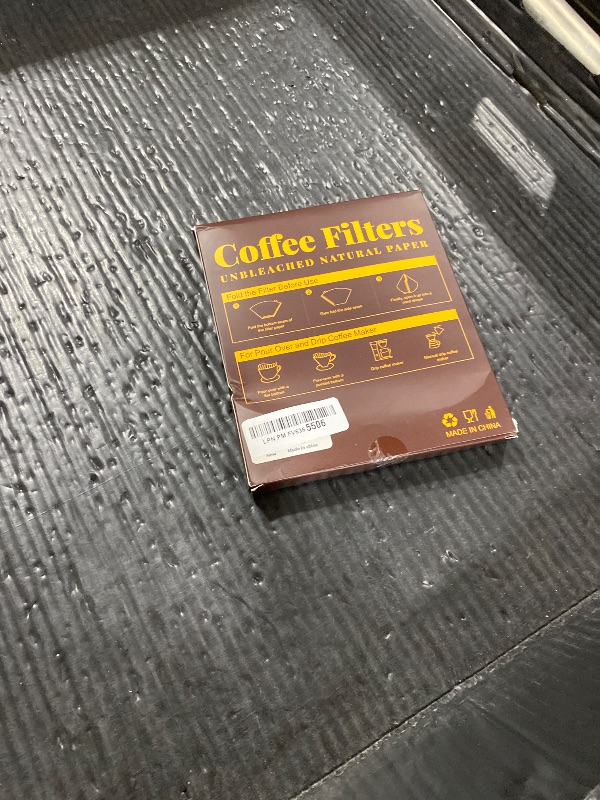 Photo 1 of 100 Count #2 Cone Coffee Filters, Unbleached Natural Paper, No Blowout & Tear-Resistant, Compostable, Fits 2-6 Cup Makers, Pour-Over & Ninja Brewers