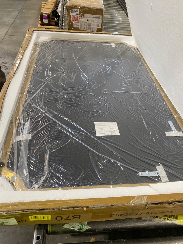 Photo 1 of ANDY STAR 30"x48" Gold Bathroom Mirror, Large Scalloped Wall Mirror, Brushed Brass Mirror in Anti-Rust Stainless Steel Metal, Unique Scalloped Edge Design Decorative for Bathroom, Powder Room