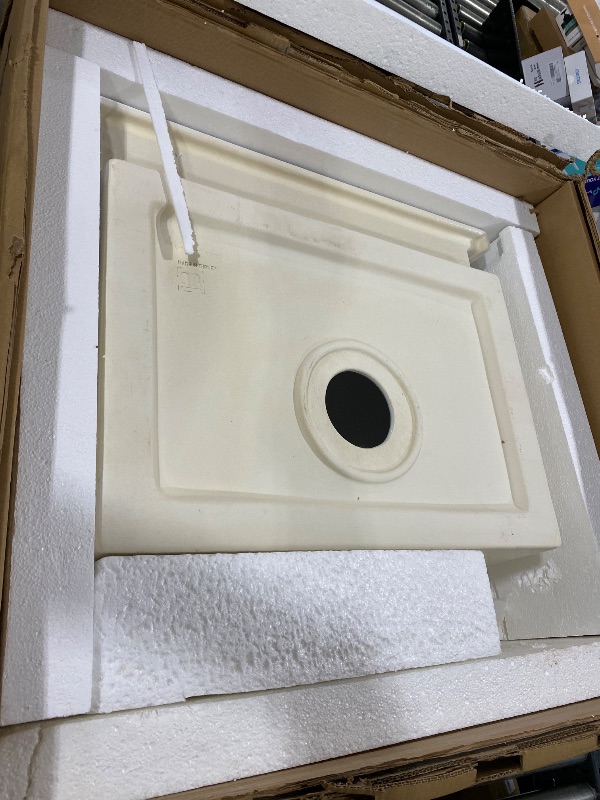 Photo 1 of Sinkology Parker 26 Inch White Fireclay Quick-Fit Drop-In Kitchen Sink, Single Bowl, 1 Faucet Hole, Apron Front, Undermount Installation, Fits 29 Inch Cabinet, Surefire Finish