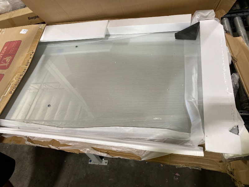 Photo 1 of ACE DECOR 56-60" W x 74" H Frameless Shower Door, Double Sliding Shower Door with 5/16" (8mm) Clear SGCC Tempered Glass, Brushed Nickel Finish Shower Doors, Reversible Installation