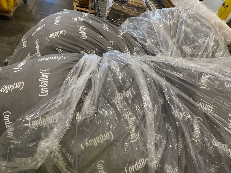 Photo 1 of CordaRoy's Chenille Bean Bag-Convertible Bean Bag Chair-Machine-Washable Chenille Fabric Cover-for Basement,Living Room,Game Room,Dorm & More - Queen Size - Charcoal | Made in the USA