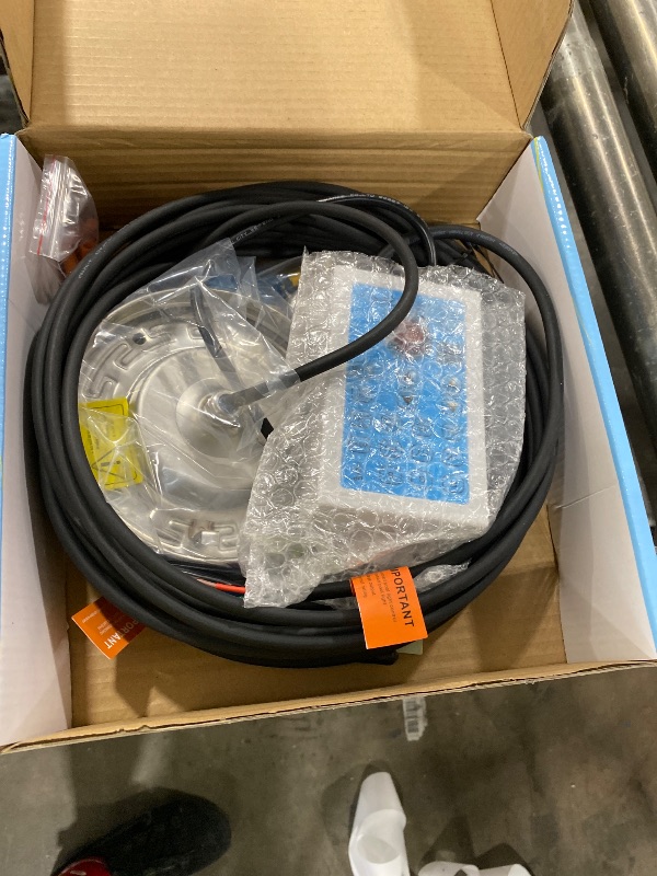 Photo 1 of Awanhe Inground Pool Light, 20W LED with Controller, Remote and APP Control, Color Changing Underwater Swimming Pool Light with 50 Foot Cord