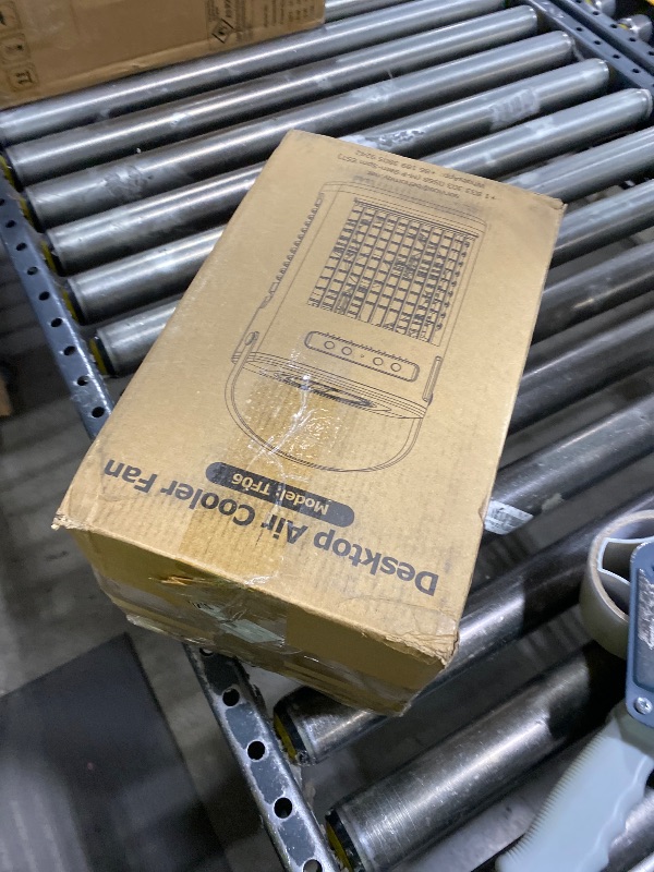 Photo 1 of Mini Air Conditioner, Rechargeable Built-in Battery, Portable Evaporative Air Cooler w/Remote, 7H Auto-off, Water Tank & 2 Ice Packs & 2 Sprays, Personal Cooling Fan For DesktopRoom/Outdoor, White