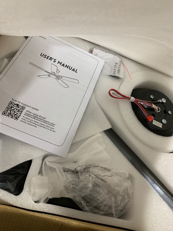 Photo 1 of Fanbulous 46 Inch Flush Mount Ceiling Fan No Light with Remote,Black Modern Low Profile Ceiling Fan Without Light,6-Speeds,Quiet Reversible DC Motor,Indoor&Outdoor Ceiling Fans for Bedroom,Living Room