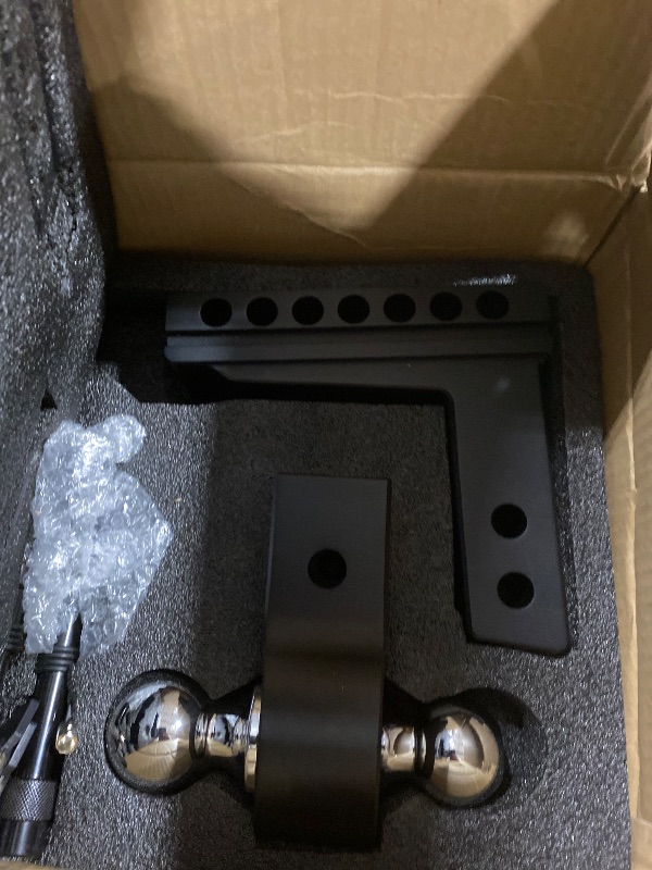 Photo 1 of Kohree 2-in-1 Adjustable Trailer Hitch for 2-Inch Receiver, 6" Heavy Duty Aluminum Hitch Kit with 2 Balls (2-5/16" & 2"), 12,500 lbs GTW, Black Anti-Rattle Lock & Security Pins, Fits Trucks, SUV, RVs