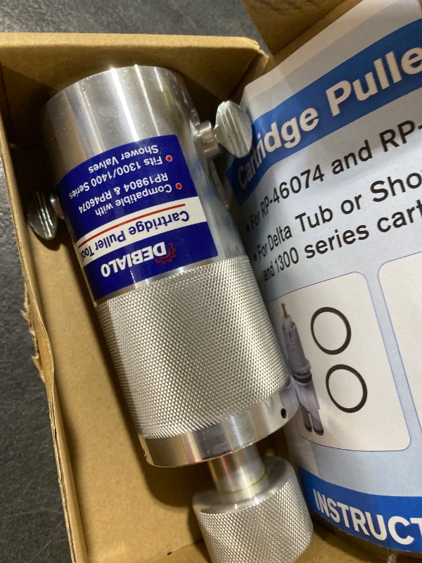 Photo 1 of Cartridge Removal Tool Compatible with Delta Tub & Shower Faucets, Fits 1300/1400 Series RP46074?&?RP19804 Cartridges, Heavy-Duty Reusable Steel Puller Extractor, Damage-Free DIY Valve Repair