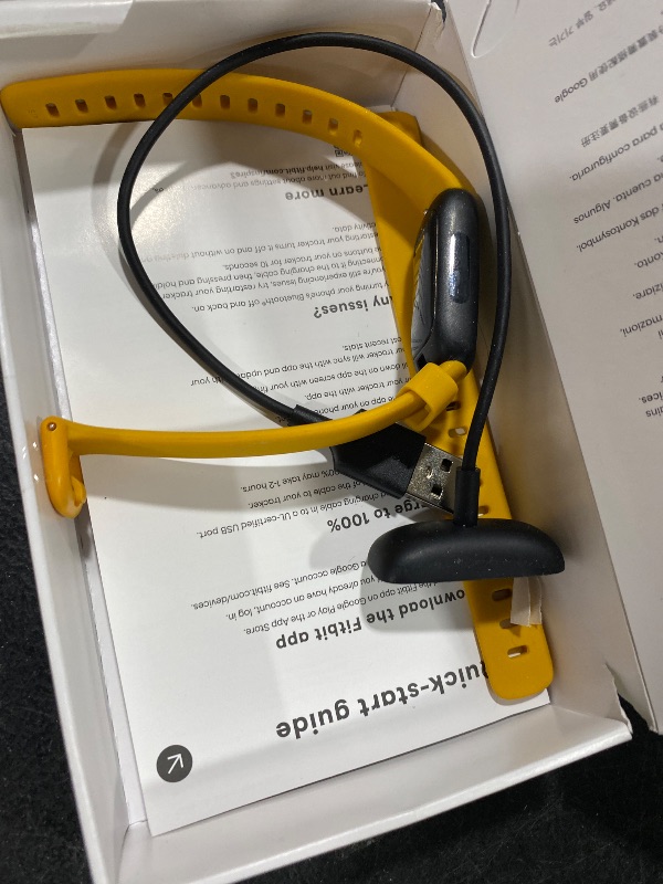 Photo 1 of Fitbit Inspire 3 Health &-Fitness-Tracker with Stress Management, Workout Intensity, Sleep Tracking, 24/7 Heart Rate and more, Morning Glow/Black, One Size (S & L Bands Included)