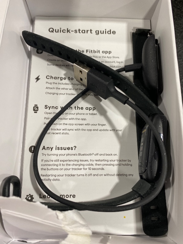 Photo 1 of Fitbit Inspire 3 Health &-Fitness-Tracker with Stress Management, Workout Intensity, Sleep Tracking, 24/7 Heart Rate and more, Midnight Zen/Black One Size (S & L Bands Included)