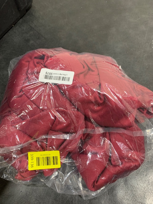 Photo 1 of 10 x 7 Feet Burgundy Backdrop Curtain for Partie, Background Curtains for Photoshoot, Birthday, Wedding, Halloween, Thanksgiving, Christmas Day, New Year Party Decorations 5Ft x 7Ft, 2 Panels