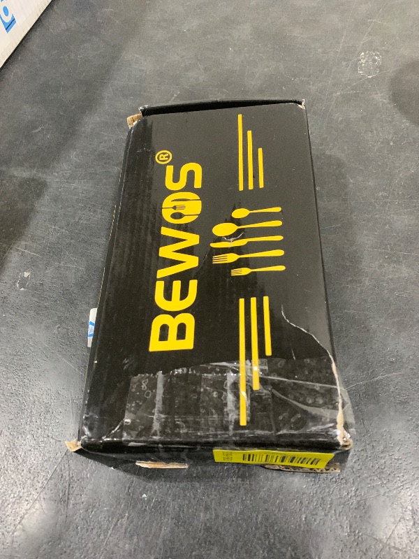 Photo 1 of BEWOS 60 Piece Silverware Set - Stainless Steel Silverware Sets for 12 Include Spoon, Forks, Knives, Mirror Polished Flatware Set for Home, Kitchen, Restaurant, Dishwasher Safe