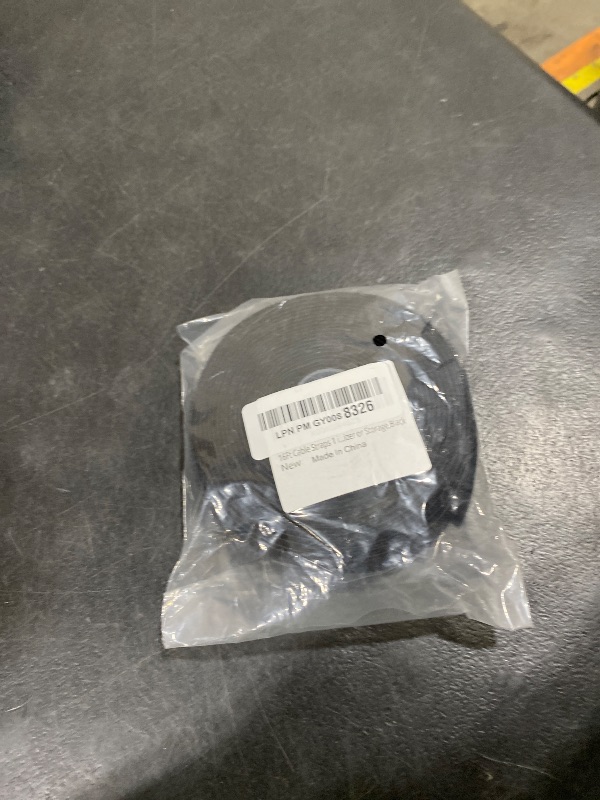 Photo 1 of 1" x16Ft Hook and Loop Straps with 25 Metal Buckles, Adjustable Fastening Cable Straps, Free Cut Length, Reusable Nylon Cable Ties for Organizer or Storage, Black