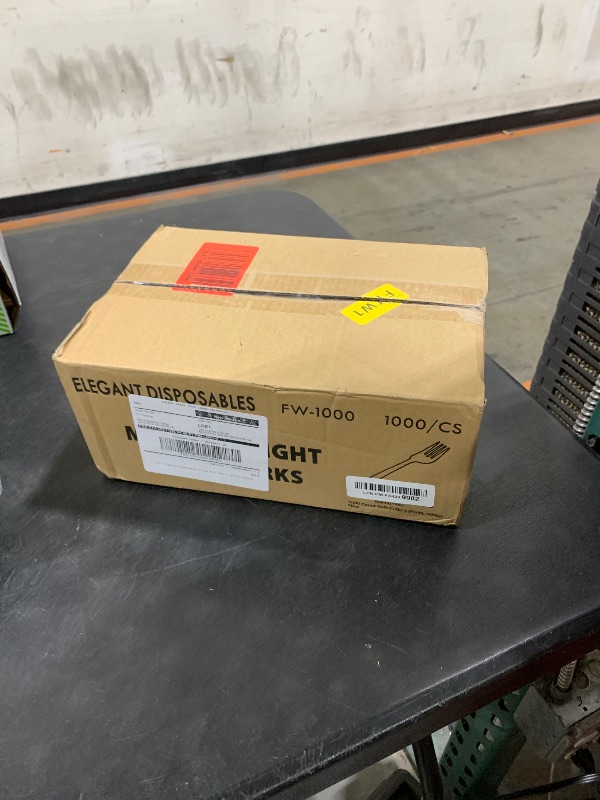 Photo 1 of 1,000 Plastic Disposable Forks Bulk White Medium Weight Disposable Silverware Plastic Cutlery Fork