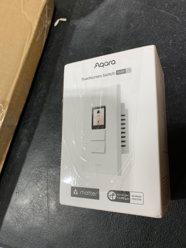 Photo 1 of Aqara Touchscreen Switch S100 US, LCD Smart Light Switch with Custom Icons, 8 Wireless Buttons, Native Matter Over Wi-Fi, Built-in Thread Border Router, Works with Apple Home, Alexa & Google Home